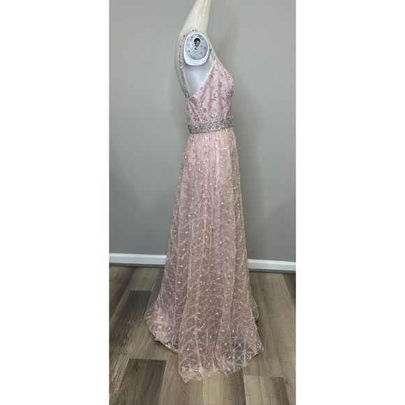 Mac Duggal Pink Rhinestone Embellished Sweetheart Neckline Gown US 6 $598 - Picture 10 of 11